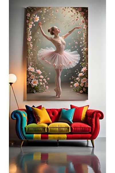 özkacar Balerina cu flori Acasă Perete Salon Salon de înfrumusețare Birou Mag...