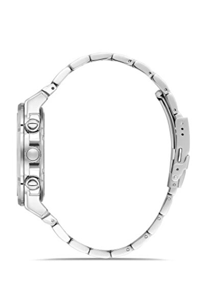 FERRO Silver Steel Band Men's Wristwatch Fm40123A-A3 All Functions Active 3 Atm Water Resistant