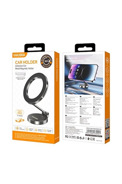 KAKU Suport auto, Kaku, Suport placă, Magnetic, Negru