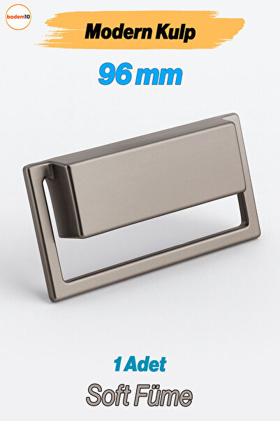 Badem10 Marko Soft Smoked Metal Mâner pentru mobilier încastrat Dulap modern și sertar Mânere decorative durabile