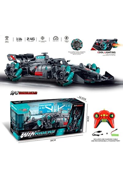 The Toy Mașină de curse cu telecomandă și baterie reîncărcabilă, neagră, scar...