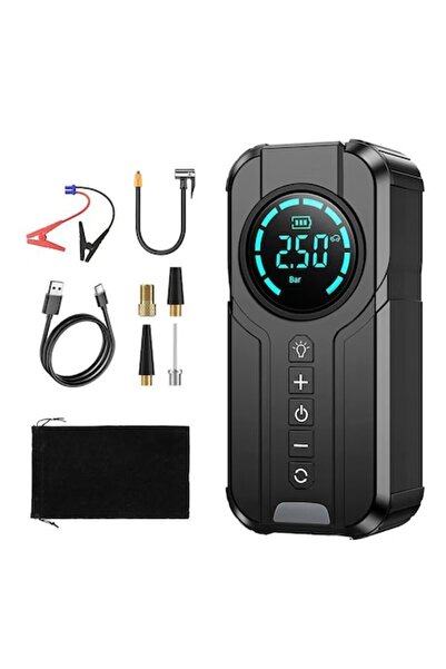 Rovitech Starter auto si compresor aer 2-in-1, Portabil si multifunctional, 12v, 8000mah