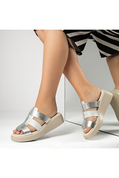 Modlet.ro Sandale sport casual cu platformă, argintii, pentru femei, MOD13625