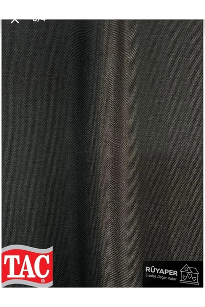 Taç Rüyaper Original Anthracite Linen Blackout Curtain Washable No Ironing Needed Plain Without Pleats