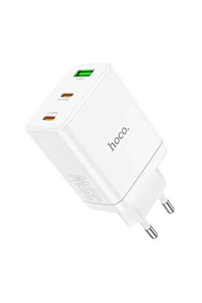 Hoco Încărcător de perete USB, 2x Tip-C, PD35W - Start (N33) - Alb