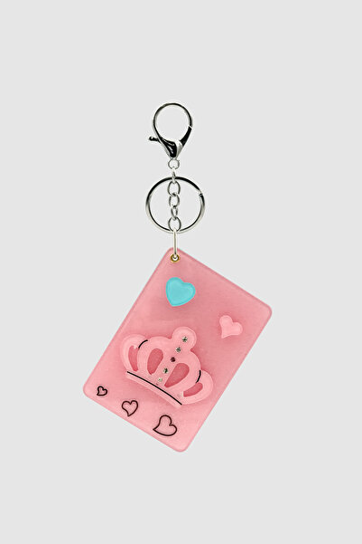 Wuclo Crown Figured Pop-Up Mirror Bag Charm Pink