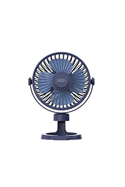 Xo Mini desk fan (MF78), rechargeable, 4", 3 speeds, 1200mAh, Blue