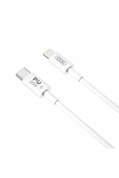 Xo NB-Q189B Charging & Data Transfer Cable, USB Type-C/Lightning, Power Delivery 20W, 2m, White