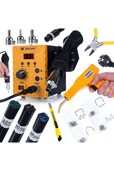 Rosfix Set Stație 858D Ultra + Zszywacz + Spoiwo | 700W, 3 Mem., 480°C