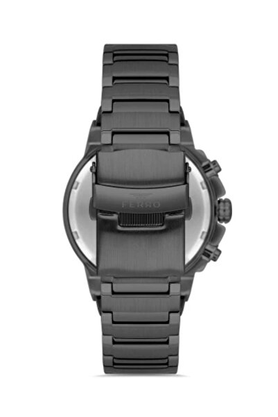 FERRO Gray Steel Cord Men's Wristwatch Fm40123A-V All Functions Active 3 Atm Water Resistant