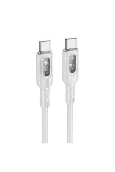 Hoco U120 USB-C to USB-C Data Transfer and Charging Cable, QC3.0 60W 3A 1.2m, Grey