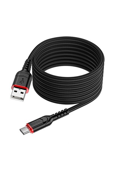Hoco Cablu de date și încărcare X59 USB-A la USB-C, 18W, 2.4A, 2m, Negru
