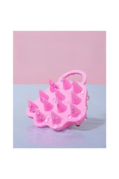 Flippy Βούρτσα μασάζ τριχωτού της κεφαλής, Paw, μέγεθος 7x8 cm, καθαρισμός και διατήρηση καθαρών μαλλιών, ροζ