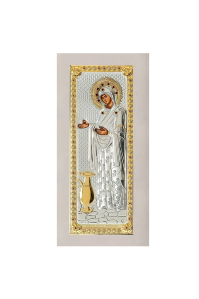 IcoaneDeArgint Icoana Sporul Casei Argint 5×9 cm Rama Alba