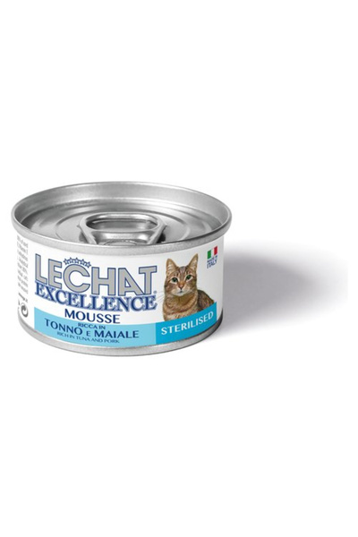 Monge Wet Cat Food, LeChat Excellence Sterile, Tuna/Pork Mousse, 85 g