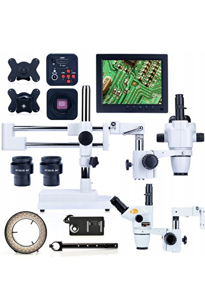 Rosfix Moon Pro Microscope Set + HDMI Camera + 8" Screen | Zoom 6.7–45x LED 56x