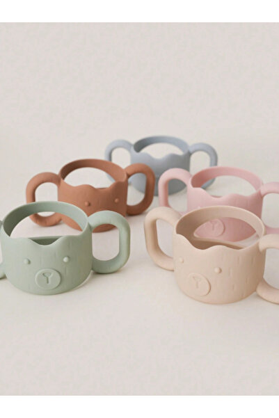 The Cloudish Shop Silicone Baby Bottle Holder Bear Patterned 1 Piece