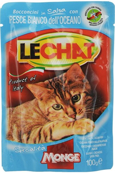 Monge Hrana Umeda Pentru Pisici, LeChat, Cu Peste, 100 g