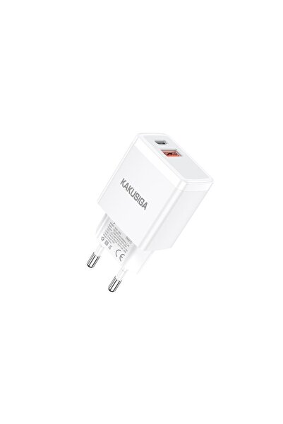 KAKU Încărcător de rețea (KSC-1252), PD20W, 1xUSB-C, 1xUSB-A, Alb