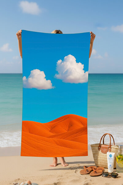 BETHA Desert Patterned Cotton Beach Towel – Patterned Design – 75X150 cm
