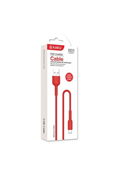 KAKU Data and Charging Cable (KSC-111), USB-A to Lightning, 18W, 2.4A, 1m, Red