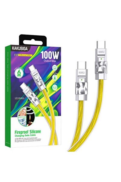KAKU Cablu Date si Incarcare (KSC-956), USB-C, PD100W, QC3.0, 1m, GOLD
