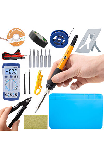 Rosfix Set Stație de Lipit OP60W 18 în 1 | 60W, 200–450°C, Reglaj Temperatură