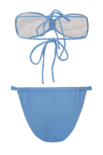 AQUELLA Bikini Starplez cu dungi albastre