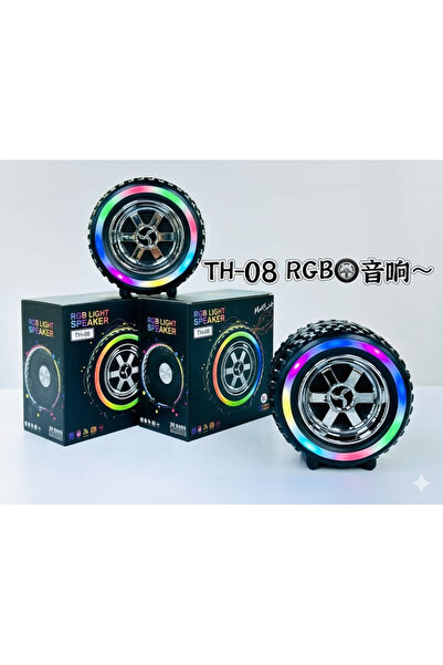 Kutuda Ses ekipmanı TH-08 RGB tekerlek Bluetooth soundbar'da kablosuz hoparlö...