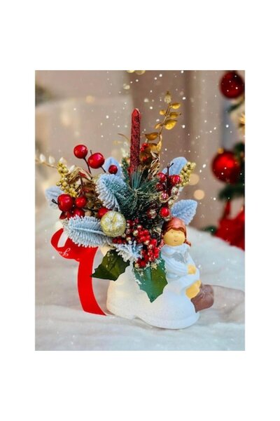 OEM Set vaza ipsos cu aranjament floral ingeras