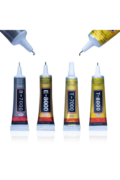 Rosfix Set Adezivi Universali T-8000/T-7000/B-7000/E-8000 | 4x15ml pentru Electronică