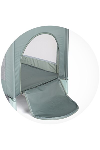 Chipolino Capri Hippo green folding cot