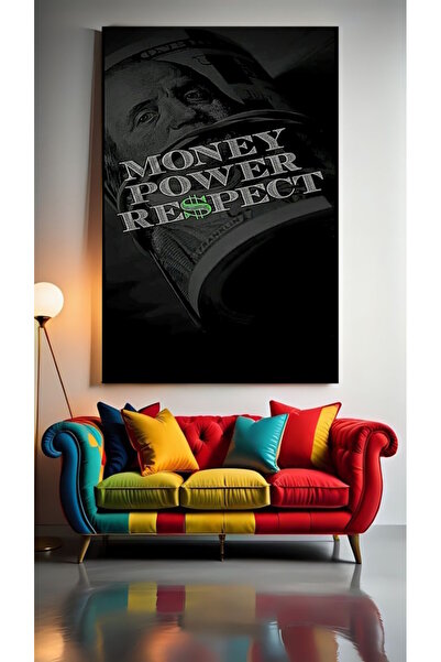 özkacar MONEY POWER RESPECT Acasă Perete Salon Salon de înfrumusețare Birou M...