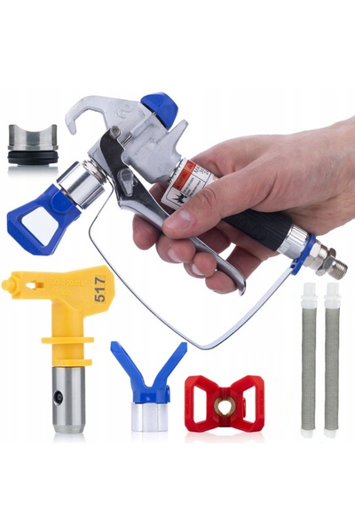 Rosfix Set Pistol Vopsit PM-RUS01 + Duza 517 + 2x Filtru | 248 Bar, 1/4"