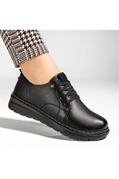 Modlet.ro Women's black casual shoes with elastic laces MOD13097