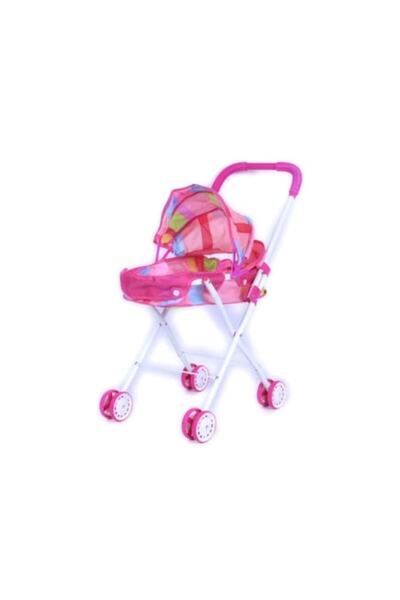 Toy Baby Doll Stroller, Pink, Metal Frame