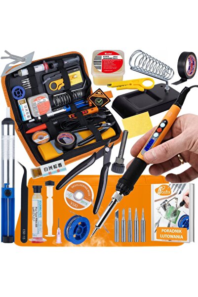 Rosfix SolderMaster Set 13 în 1 | Stație de Lipit 60W LCD + Accesorii Profesi...