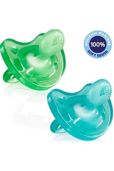 Chicco Set Suzete, Chicco, Physio, Ortodontice, Silicon, Fara BPA, 2 bucati, 6-16 luni, Green/Blue