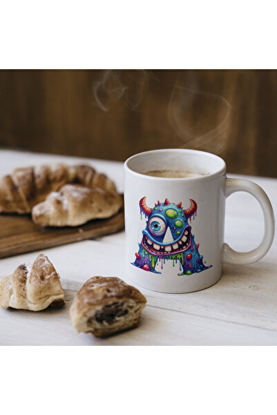 Kupa Letter a Cup, Cute Monsters Letter Cup Gift Porcelain