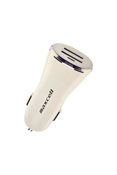 Maxcell Car Charger 5 V/2.4 A Fast Charge with Dual USB Ports + Lightning Cable Included