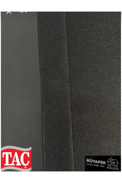 Taç Rüyaper Original Anthracite Linen Blackout Curtain Washable No Ironing Needed Plain Without Pleats