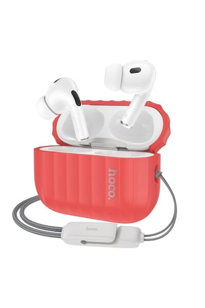 Hoco Silicone Case (WB23) for AirPods Pro2 with Lanyard, Red