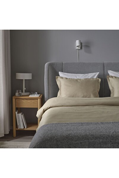 IKEA طقم غطاء لحاف فردي، بيج، 150x200/50x60 سم
