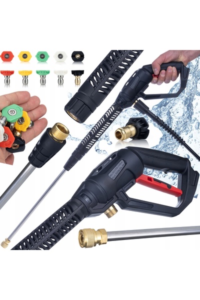 Rosfix Set Pistol PCG1 + Lance + 5 Duze | Compatibil cu Spălător Kärcher Bosch