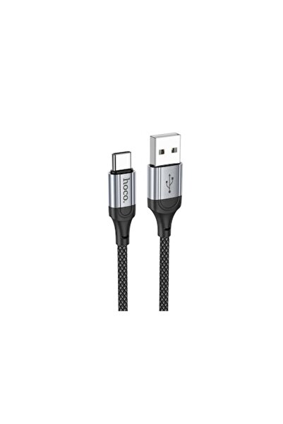 Hoco Data and Charging Cable (X102), USB-A to USB-C, 3A, Braided, 1m, Black