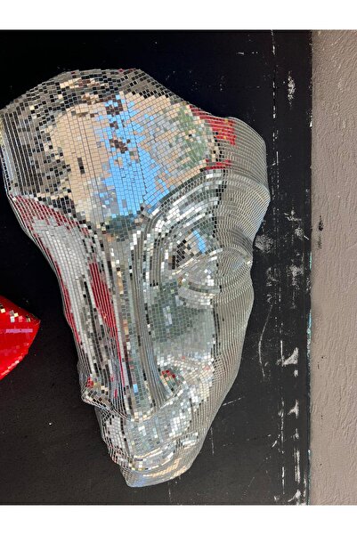 Butik 60 cm Disko Topu Ayna Kaplamalı Strafor Maske