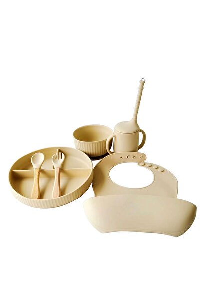 Denn Store Set hranire din silicon pentru copii – 6 piese, din silicon BPA fr...