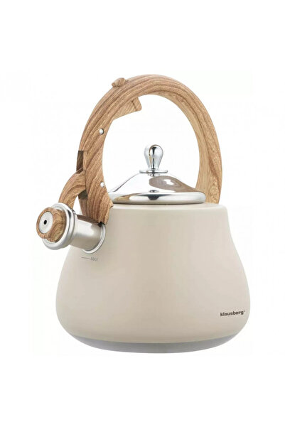 Klausberg Fierbător cu fluierat KB 7919, 2,8 l, Mâner termoizolant, Inducție, Bej