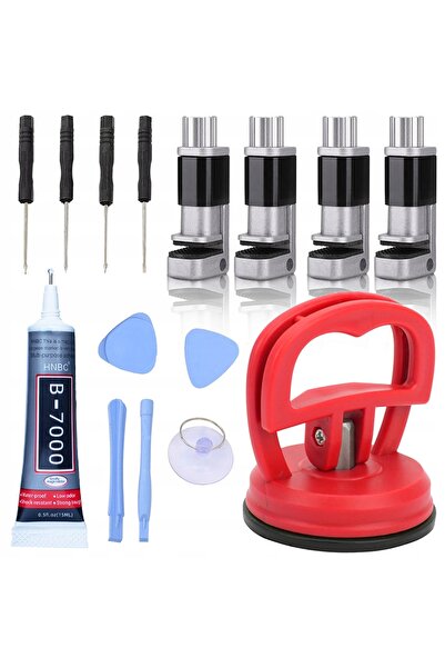 Rosfix Set Reparații LCD 4în1 | B7000 15ml, 10in1, Ventuză, 4x Menghină