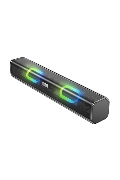 Hoco Boxă Bluetooth, BS49, autonomie de până la 2,5 ore, lumină multicoloră, neagră